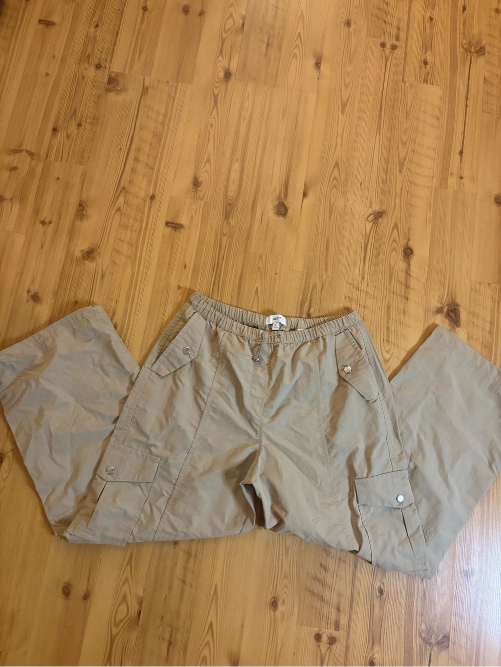 next Beige Cargo Track Joggers with Elastic Waist
